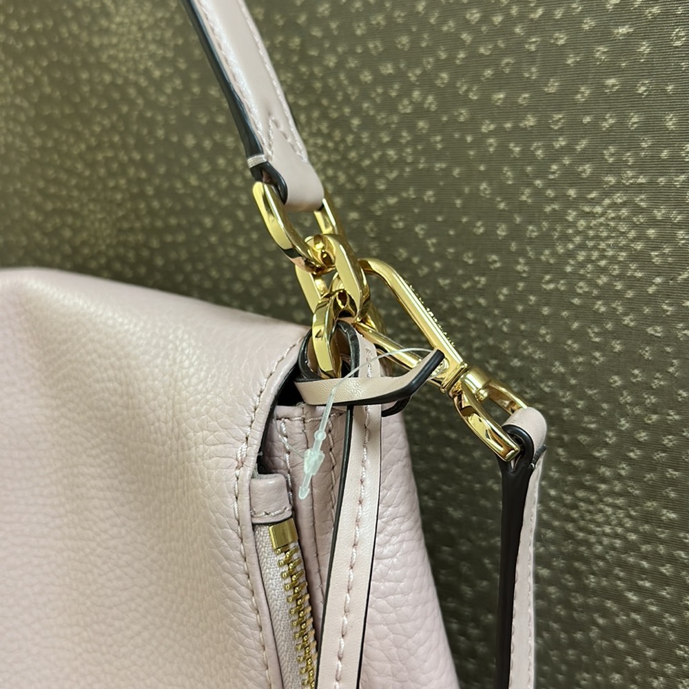 🔥🔥🔥NEW Michael Kors Bedford Medium Convertible Flap Pink Leather Shoulder Bag - Picture 4 of 15